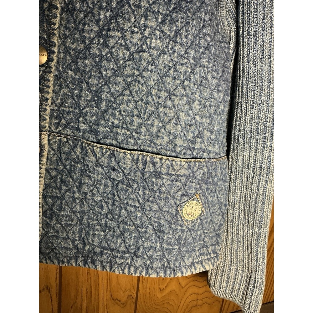 Vintage Blue Willi's Nautical Knit Sweater Sailboat Denim Size L - Picture 3 of 11